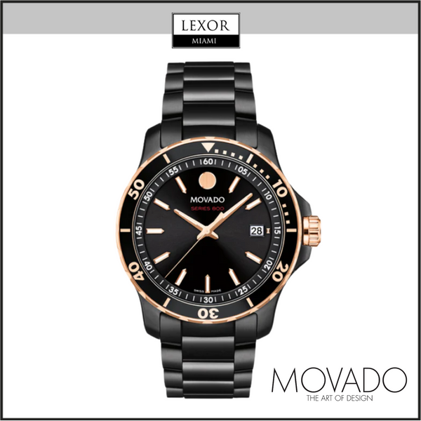 Relógios unissex Movado SE800-ME-BPVD-ROU-BLK-B-BPVD série 800