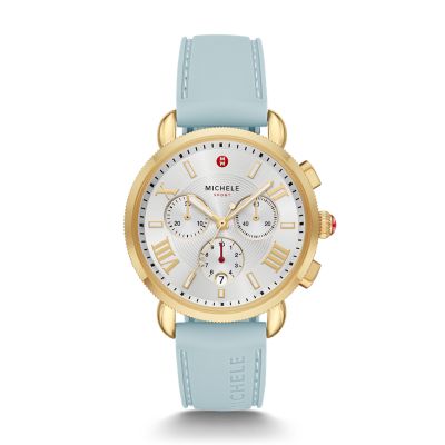 Michele MWW01P000016 Sporty Sport Sail Seafoam Silicone Watch Woman's