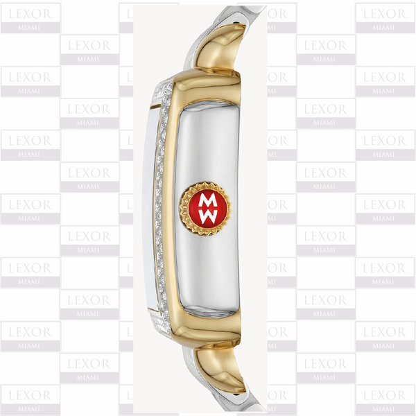 Michele MWW06T000239 Deco Madison Two-Tone 18k Gold-Plated Diamond Watch