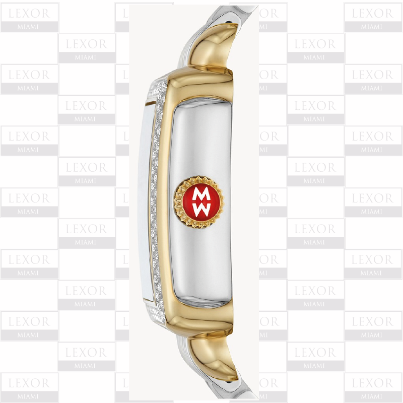 Michele MWW06T000239 Deco Madison Two-Tone 18k Gold-Plated Diamond Watch