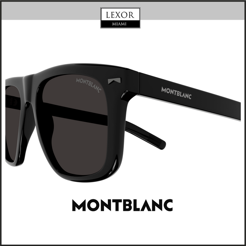 Montblanc MB0227S-001 55 Óculos de Sol HOMEM ACETATO 