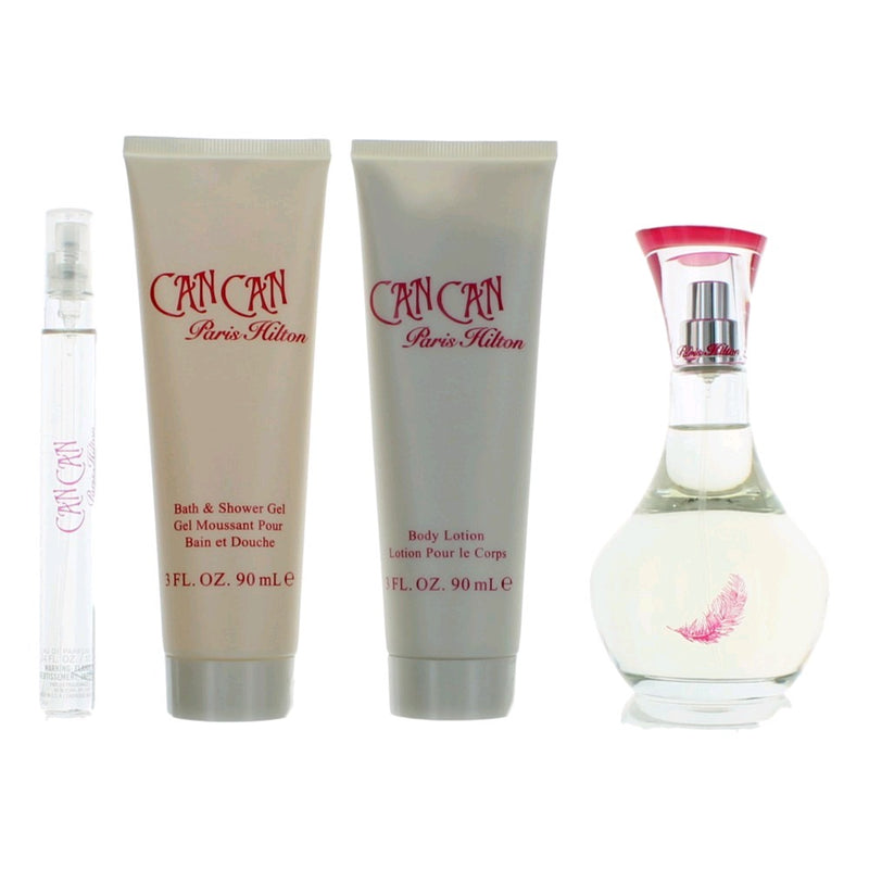 Paris Hilton Can Can 3.4 EDP L+ 3.0 Body Lotion+ 3.0 Shower Gel Gift Set for Women - Lexor Miami