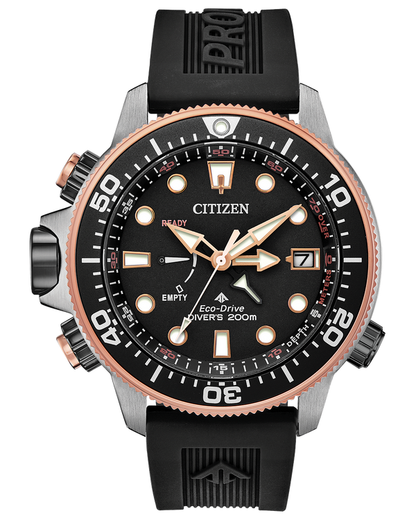 Citizen BN2037-03E ProMaster Aqualand Eco-Drive Black Silicone Strap Men Watches - Lexor Miami