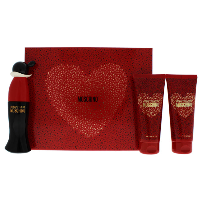 Moschino Cheap and Chic 1.7 EDT W Spray+3.4 Body Lotion +3.4 Shower Gel Set for Women - Lexor Miami