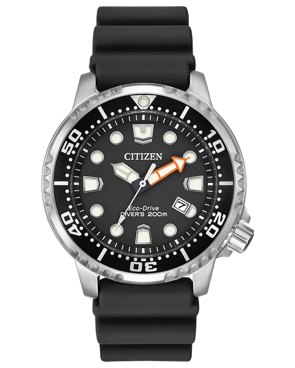 Citizen BN0150-28E ProMaster Diver Eco-Drive Black Silicone Strap Men Watches - Lexor Miami