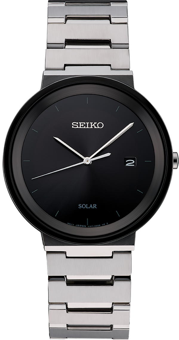 Seiko SNE479 Quartz Stainless Steel Dress Watch, Color:Silver-Toned Men Watches Lexor Miami - Lexor Miami