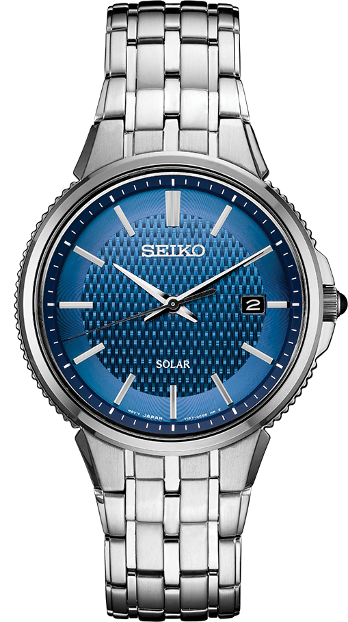 Seiko SNE507 Stainless Steel Solar SS Blue Men Watches Lexor Miami - Lexor Miami