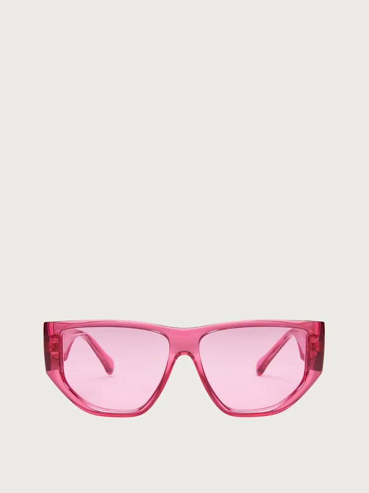 Salvatore Ferragamo SF1077S-664 / TRANSPARENT PINK SUNGLASSES