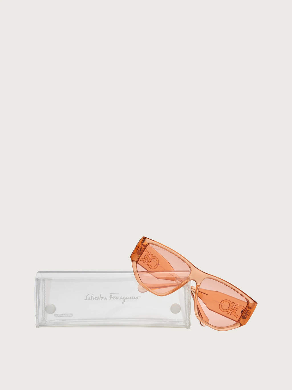 Ferragamo Man Sunglasses Transparent Lobster