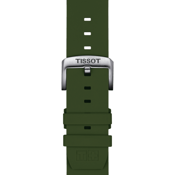 TISSOT T852047177 CORREA DE SILICONA VERDE CAQUI