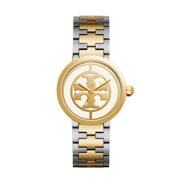 Tory Burch TBW4027 The Reva 2 Tone Stainless Steel Strap Unisex Watche ...