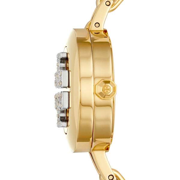 Tory Burch TBW4045 The Reva Gold Stainless Steel Strap Women Watches - Lexor Miami