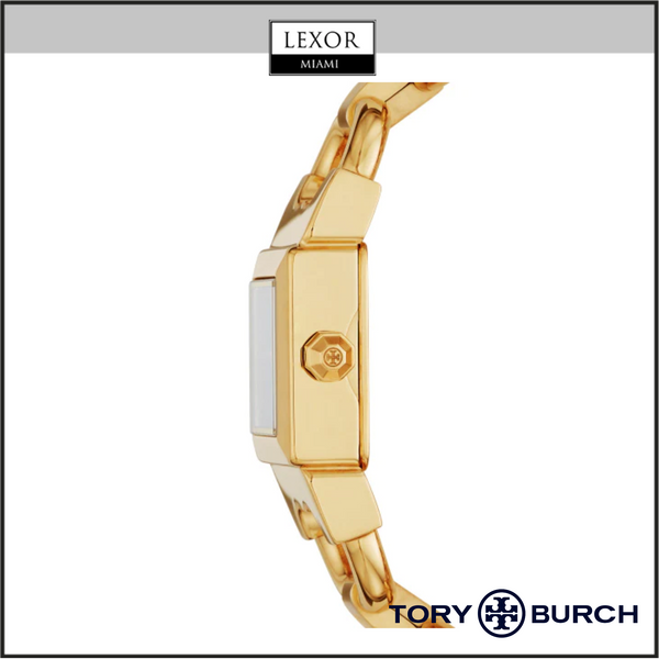 Tory Burch TBW5411 The Gemini Gold Aço Inoxidável Pulseira Relógios Femininos