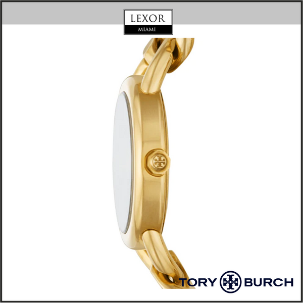 Tory Burch TBW7212 The Ravello Gold Aço Inoxidável Corrente Pulseira Relógios Femininos