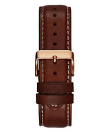 Guess U0673G3 Brown Leather Strap Men Watches - Lexor Miami