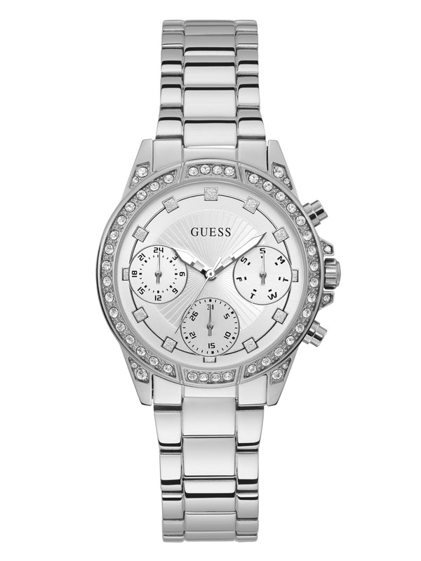 Guess U1293L1 Silver Stainless Steel Strap Women Watches - Lexor Miami