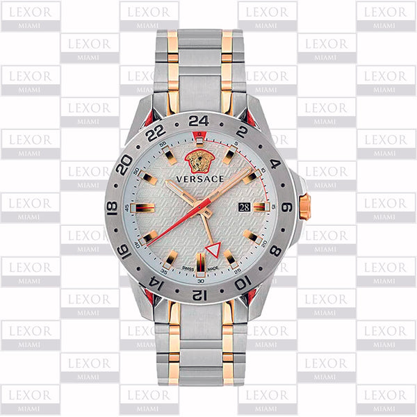 Reloj de pulsera Versace VE2W00322 Sport Tech GMT unisex blanco 