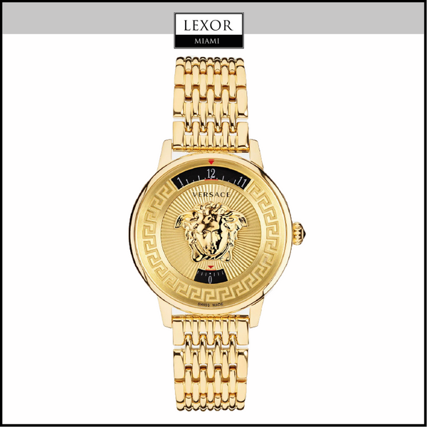 Reloj unisex Versace VEZ200421 Medusa con correa de acero inoxidable dorada