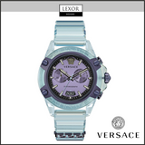 Versace VEZ701523 Ícone Ativo Cronógrafo Relógios Pulseira Azul