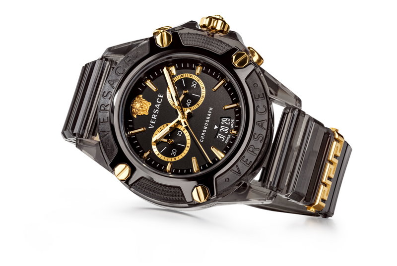Lexor Black Active Chronograph Watches Versace Icon Miami Strap – VEZ700421 Men