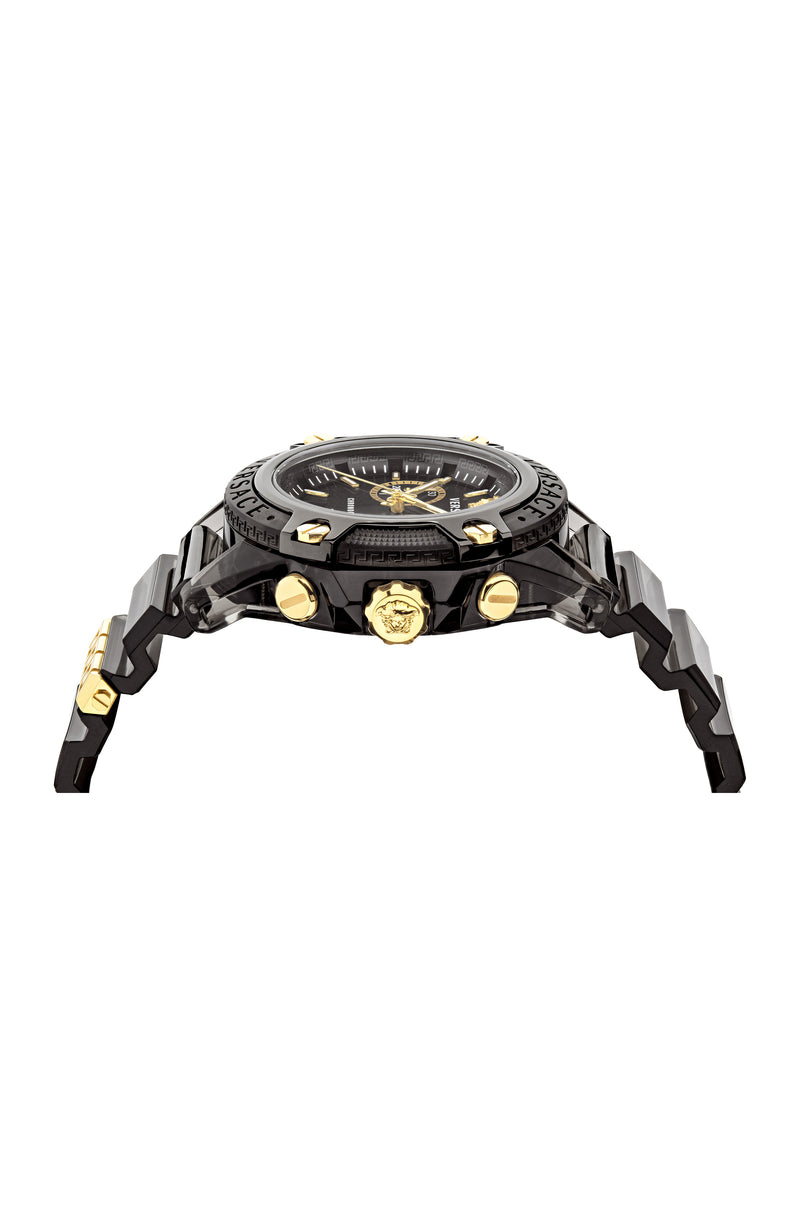 Versace VEZ700421 Icon Active Men Strap Watches Chronograph Black – Lexor Miami