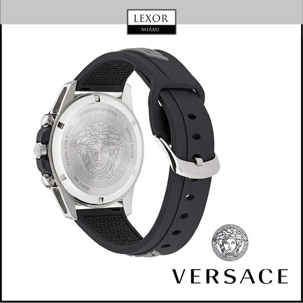 Versace VE3J00222 Greca Action Chrono Silicone Relógios Masculinos