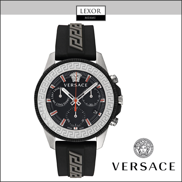 Versace VE3J00222 Greca Action Chrono Silicone Relógios Masculinos