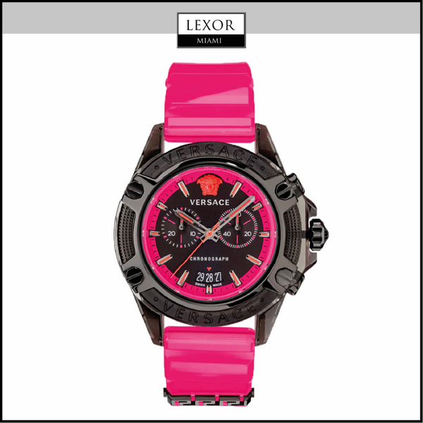 Versace VEZ700221 Icon Active Cronógrafo Correa rosa Relojes para hombre