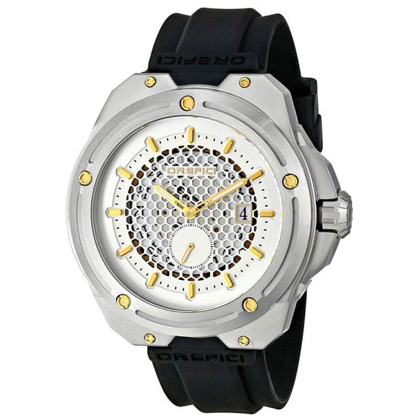 Orefici ORM5S4701 Special Editions Silver Dial Black Rubber Strap Men Watches Lexor Miami - Lexor Miami