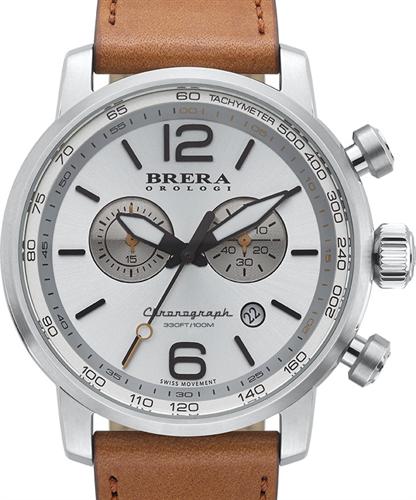 Brera BRDIC4402 'Dinamico' Cronógrafo Correa de piel, 44 mm Relojes para hombre Lexor Miami