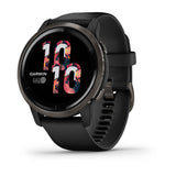 Garmin 010-02430-01 Venu® 2 Black Silicone Strap Unisex Watches - Lexor Miami