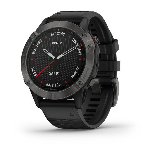 Garmin 010-02158-10 Fēnix® 6 Pro and Sapphire Editions Black Silicone Strap Unisex Watches - Lexor Miami