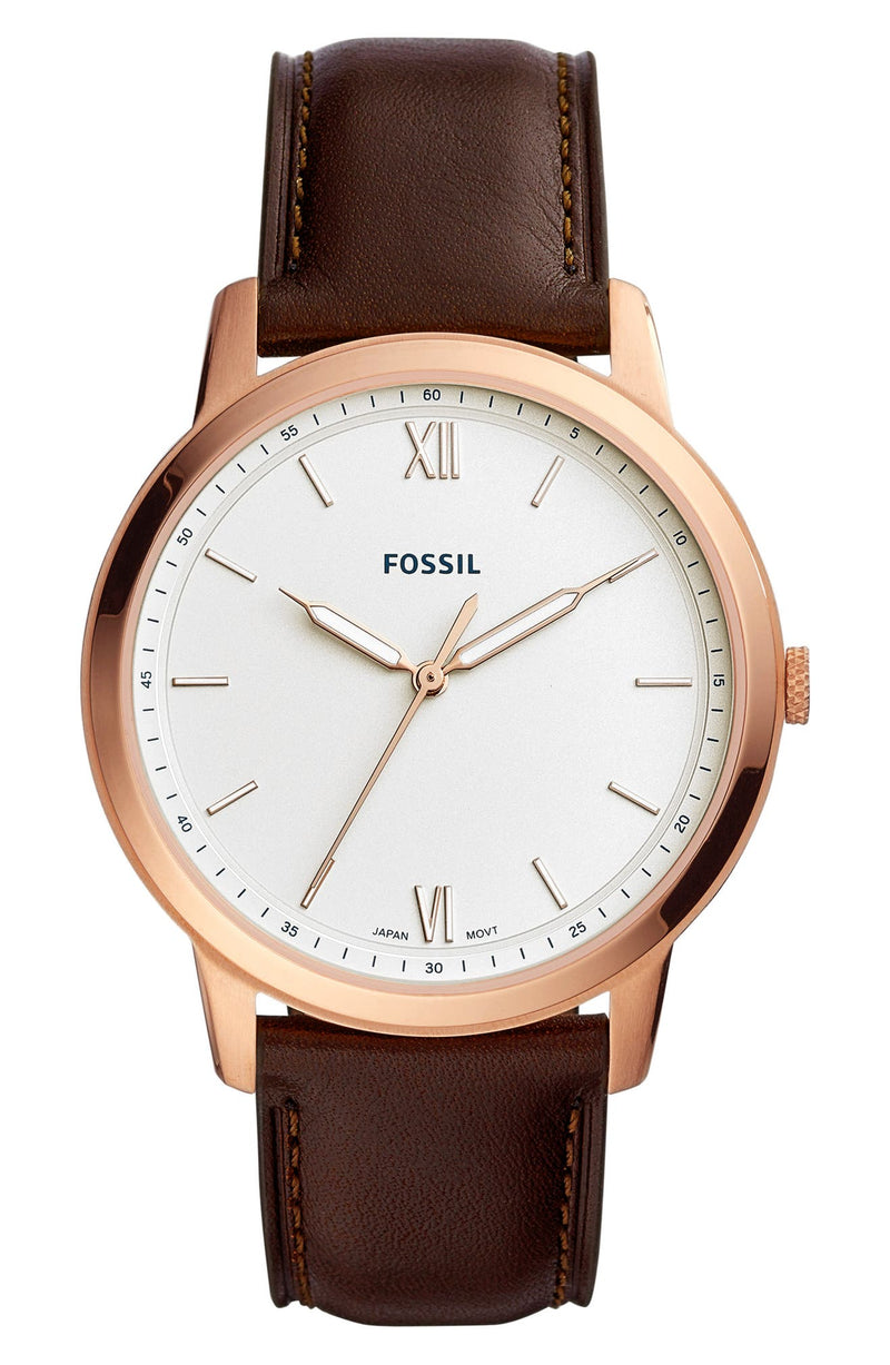 Fossil FS5463 Minimalist Leather Men Watches Lexor Miami - Lexor Miami