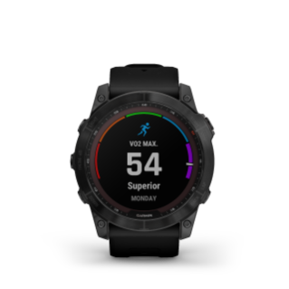 Garmin fēnix® 7X – Sapphire Solar Edition, Black DLC Titanium with Black Band