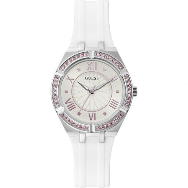 Guess GW0032L1 White Silicone Strap Women Watches - Lexor Miami