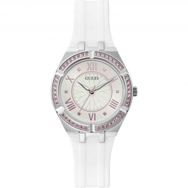 Guess GW0032L1 White Silicone Strap Women Watches - Lexor Miami