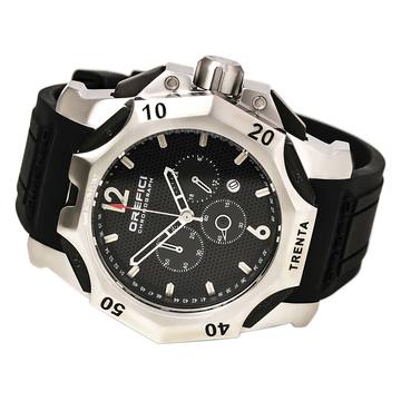 Orefici ORM11C4801 Subacqueo Trenta Black Dial Black Rubber Strap Chrono Men Watches Lexor Miami - Lexor Miami