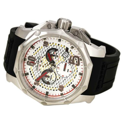 Orefici ORMEJ2C555 EJ Viso Edizione Limitata Silver Dial Black Rubber Strap Chrono Men Watches Lexor Miami - Lexor Miami