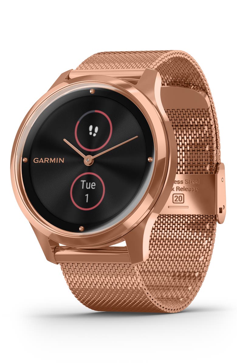 Garmin G1 010-02241-04 Vivomove Luxe Mesh Strap Hybrid Smartwatch, 42mm Unisex Watches Lexor Miami - Lexor Miami