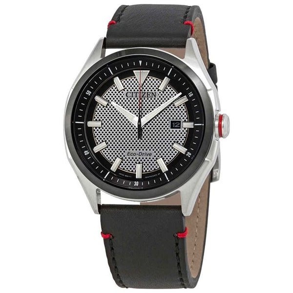 Citizen AW1148-09E Drive Eco-Drive Black Leather Strap Men Watches - Lexor Miami