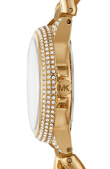 Michael Kors MK6842 Mini Camille Pave Gold Stainless Steel Link Strap Women Watches - Lexor Miami