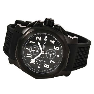 Orefici ORM6C4402 Galante Black Dial Black IP Steel Black Rubber Strap Chrono Men Watches Lexor Miami - Lexor Miami