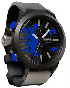 Welder K35-2503 by U-Boat K35 Oversize Chronograph Black PVD Steel Blue Dial Date Men Watches Lexor Miami - Lexor Miami