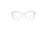 Armação de óculos Mykita Kelsey Champagne Gold/Aurore Clear