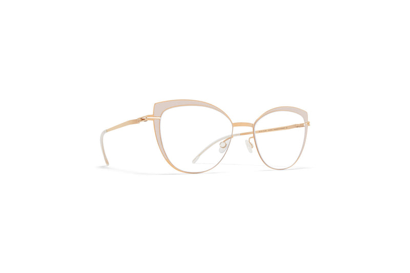 Montura para gafas Mykita Kelsey Champagne Gold/Aurore Clear