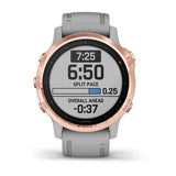 Garmin 010-02159-20 Fēnix® 6S Pro And Sapphire Edition Gray Silicone Strap Unisex Watches - Lexor Miami