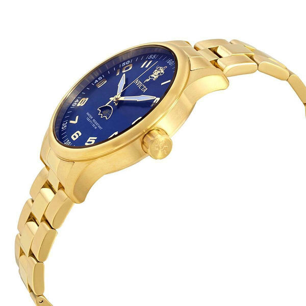 Invicta Watch  Sea Base Gold-Tone Steel Bracelet & Case S. Sapphire Quartz Blue Dial Analog Watches Lexor Miami - Lexor Miami