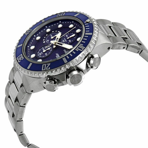 Invicta 18907 Pro Diver Chrono Stainless Steel Textured Blue Dial Men Watches - Lexor Miami