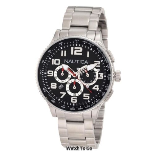 Nautica N25521M OCN Series Chronograph Silver Tone Men Watches Lexor Miami - Lexor Miami