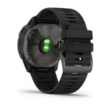 Garmin fenix 6X - Pro Solar Edition Pro Solar - Titanium Carbon Gray DLC with Black Band - Lexor Miami